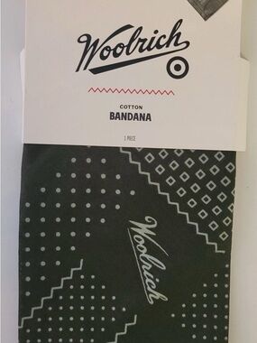 Woolrich X Target 22” Bandana Scarf Cotton Sage Green Abstract Print 2025 HTF